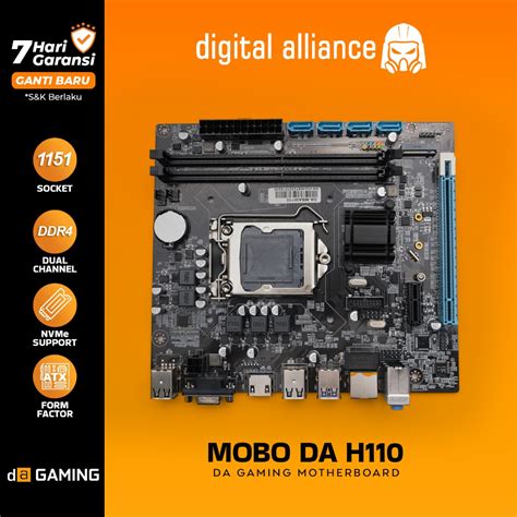 Jual Motherboard Digital Alliance H M Atx Ddr Nvme Mobo Mainboard