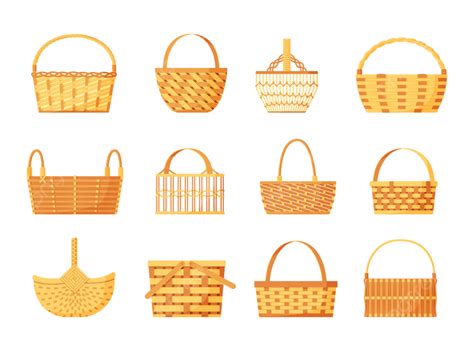 Easter Basket Wicker Picnic Hamper Wickerwork Basket Boxes Png And