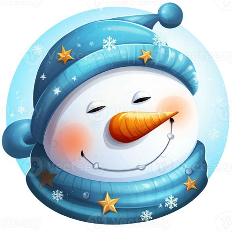 funny snowman face emoji with a shyness expression AI generated ...