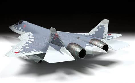 Zvezda 1/48 Russian Fifth-Generation Fighter SU-57 | Hobby og leker på ...