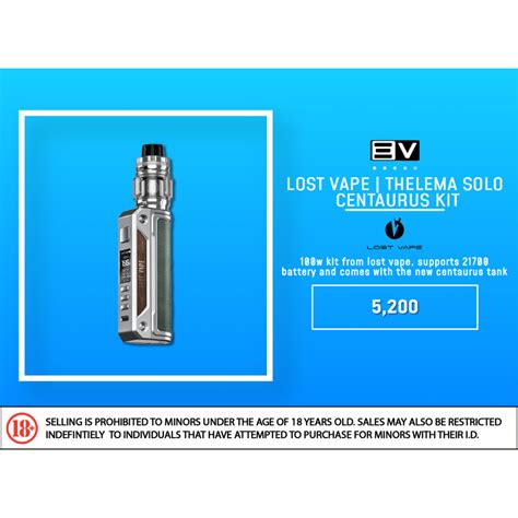 Lost Vape Thelema Solo Centaurus Kit