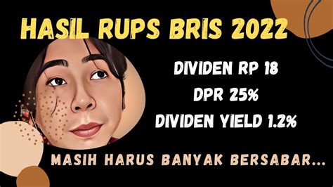 Hasil Rups Bris Bank Syariah Indonesia Tahun Dividen Rp