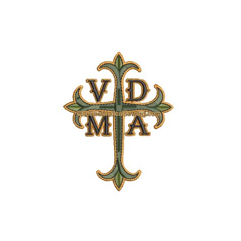 Vdma Latin Cross Religious Machine Embroidery File Ecclesiastical Sewing