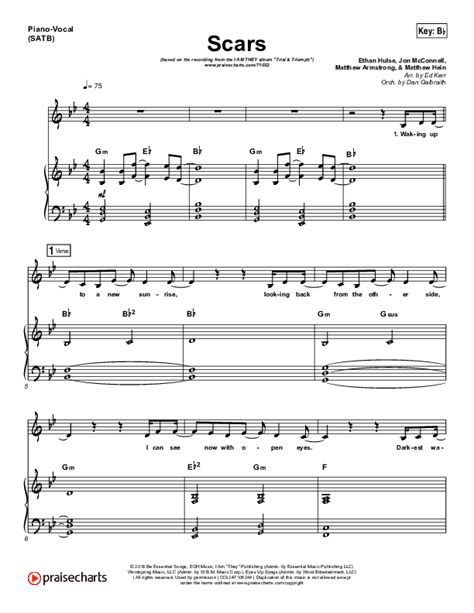 Scars Sheet Music PDF (I Am They) - PraiseCharts