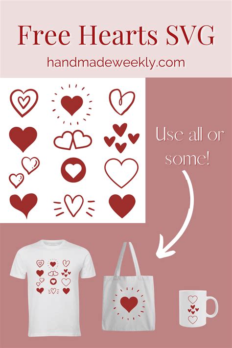 Free Hearts Svg Bundle Handmade Weekly