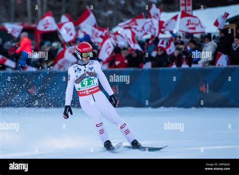 Manuel Fettner Oesterreich Im Ziel AUT FIS Skiflug