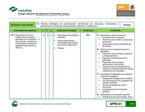 Autogestion Aprendizaje Primer Semestre Conalep Guad Ii Ppt