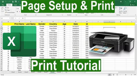 Excel Print Page Setup Printing Tips For Excel How To Print In