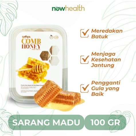 Jual Madu Sarang Honey Comb 100 Gr Original Safiya Madu Murni Asli