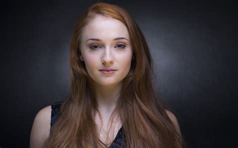 Celebrity Sophie Turner Women Redhead Actress Portrait Hd