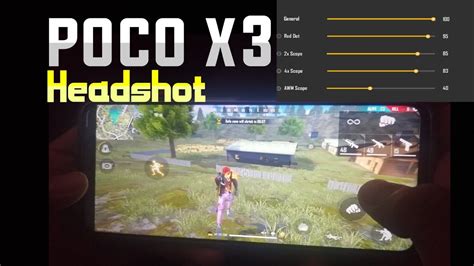 Poco X Freefire Gameplay On Ultra Poco X Custom Hud Dpi Setting