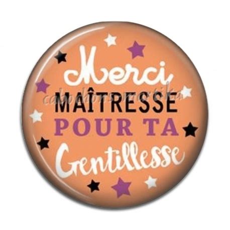 Cabochon Résine merci maîtresse pour ta gentillesse Cabochons Martika