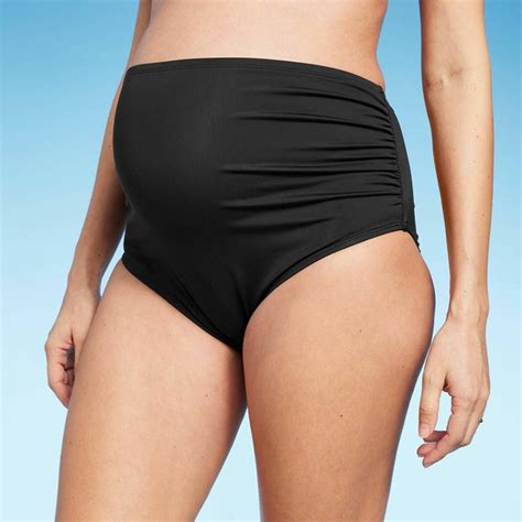 Isabel Maternity High Waist Bikini Maternity Bottom Small Black Each Delivery Or Pickup