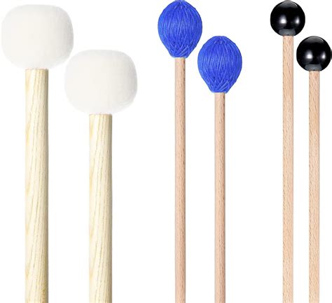 Amazon Cindeer Pcs Pairs Drum Mallet Blue Hard Yarn Head