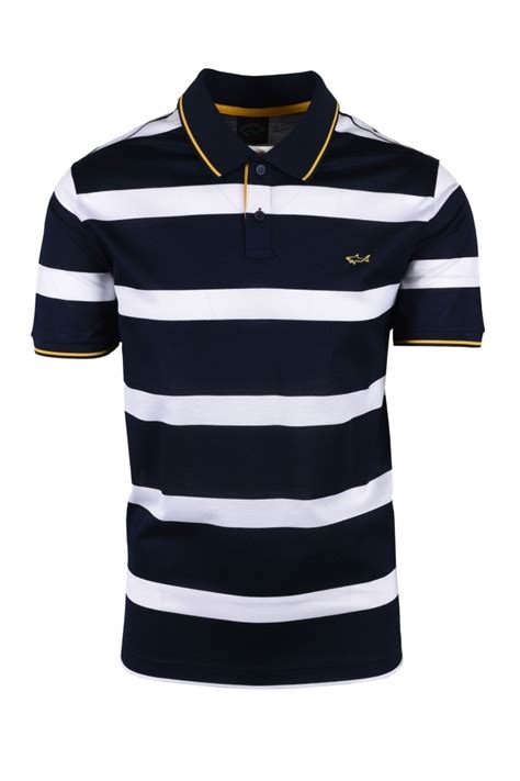 Paul And Shark Polo Shirt Navy White Stripe 22411325