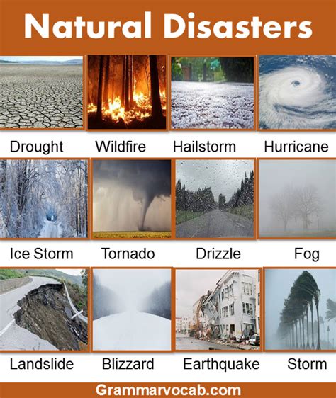 Natural Disasters Names In English Infoupdate Org