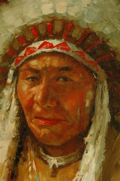 Indian Chief Oil Painting At Explore Collection Of