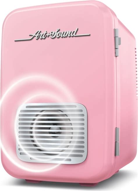 Artsound Vintage Like Mini Fridge With Built In Wireless Speaker