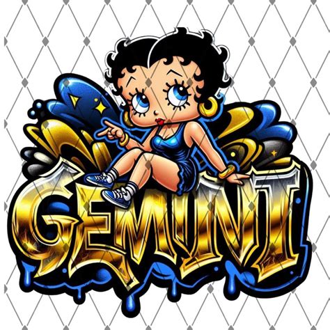 Betty Boop Gemini Birth Sign Png Astrology Lover Gift For Gemini