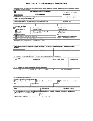 Fillable Online Avdes Faa Statement Of Qualifications