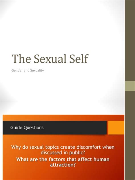 The Sexual Self 1 Pdf Pdf Human Sexuality Id