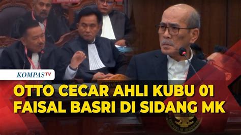 Otto Hasibuan Cecar Ahli Kubu Faisal Basri Di Sidang Mk Singgung