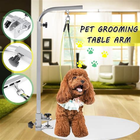 Foldable Pet Dog Grooming Bath Table Adjustable Arm, Pet Beauty Desk Grooming Arm Portable ...