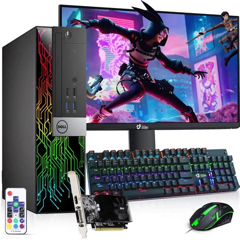 Dell RGB Gaming Desktop PC i5-8500 32GB 1TB SSD 2TB New 24" AMD RX 550 ...