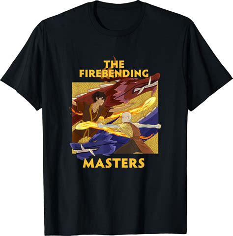 Avatar The Last Airbender Aang Zuko Fire Masters Summer Adult Universal For Men And Women T