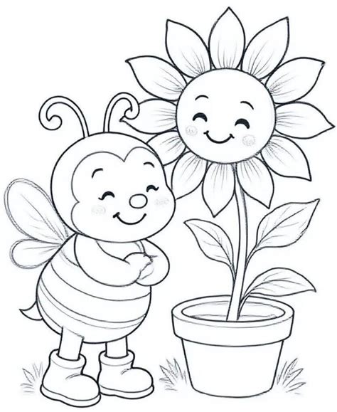 Desenhos De Abelhas Para Colorir E Imprimir