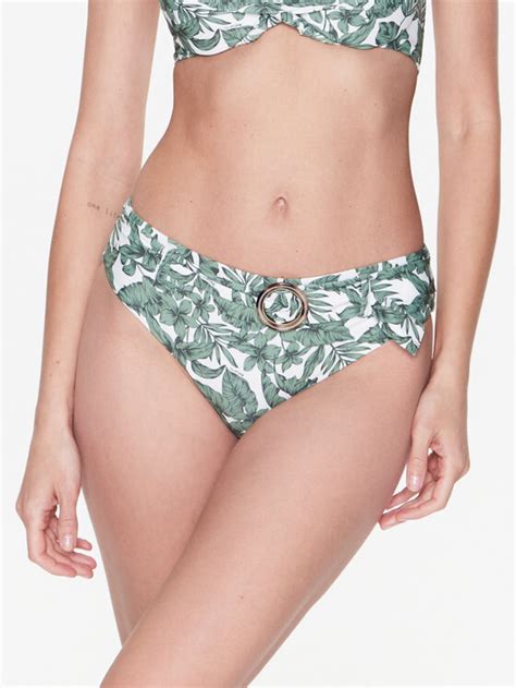 TWINSET Dół od bikini 231LMMB66 Zielony Modivo pl