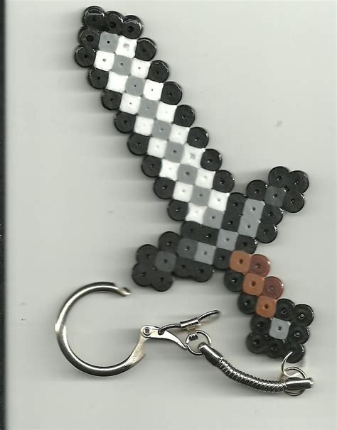 Minecraft Iron Sword Keychain By Ravenfox On