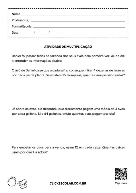 Prova Real Da Multiplicação E Divisão 4 Ano - FDPLEARN