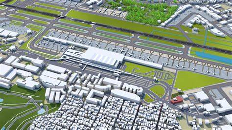 D Model Manila Ninoy Aquino Airport Km Vr Ar Low Poly Cgtrader