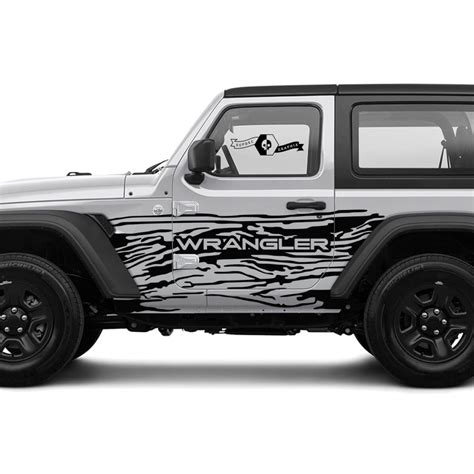 2 New Jeep Wrangler Unlimited 4 Porta Decal Sticker 4x4 Off Road Splash