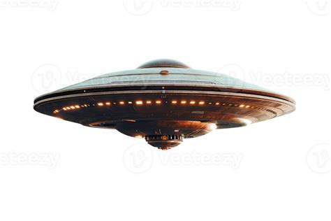 Ai Generated Ufo Alien Spaceship Isolated On Transparent Background