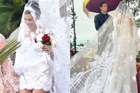 Kourtney Kardashian's Veil Included a Sweet Tribute to Travis Barker