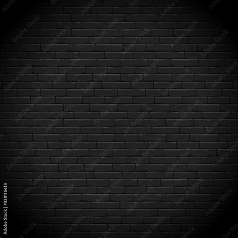 realistic isolated black brick wall background for decoration and ...