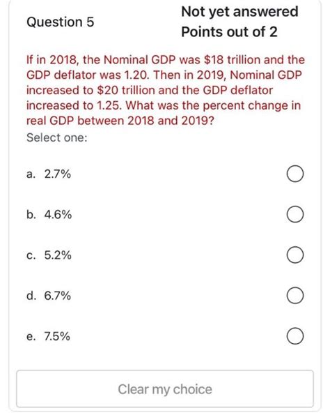 Solved Need Help If In The Nominal Gdp Was