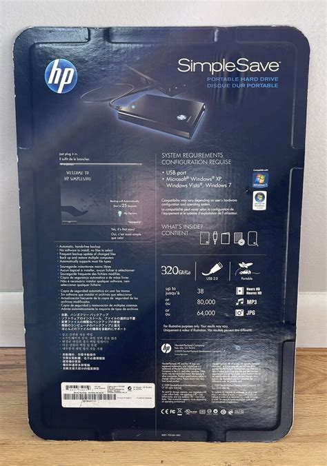 HP SimpleSave 320GB External USB 2 0 Portable Hard Drive EBay