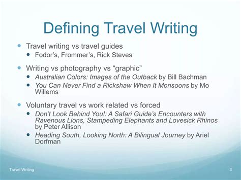 Travel Writing | PPTX