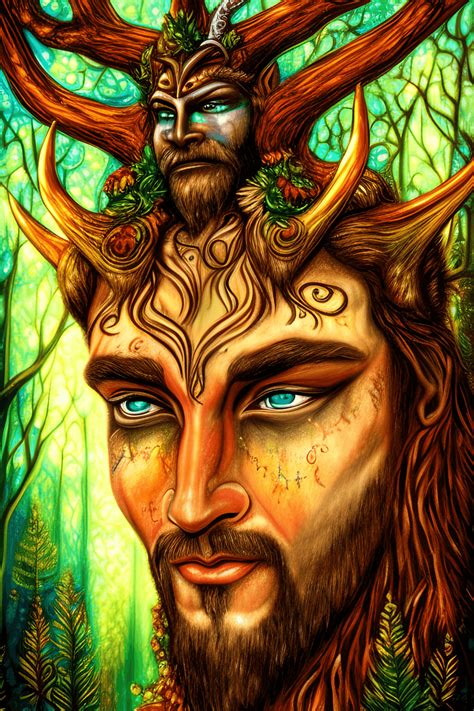 Cernunnos Enchanted Forest Graphic · Creative Fabrica