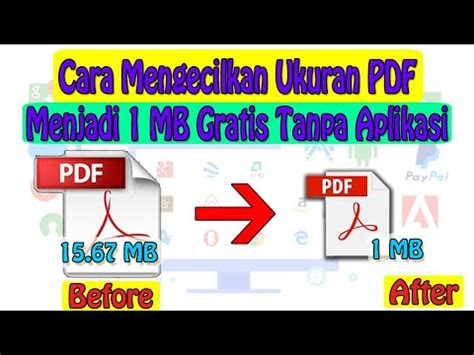 Cara Mengecilkan Ukuran PDF Menjadi 1 MB Gratis Tanpa Aplikasi YouTube