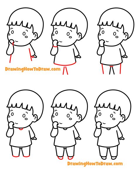 How To Draw A Chibi Boy Easy Step By Step Drawing Tutorial For Kids