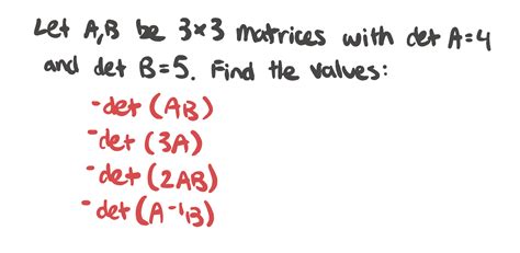 Solved Let A B Be X Matrices With Det A And Det B Chegg