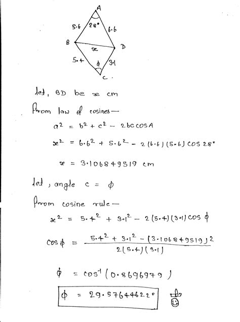 Solved Consider The Quadrilateral Shown Below That Has Vertices A B