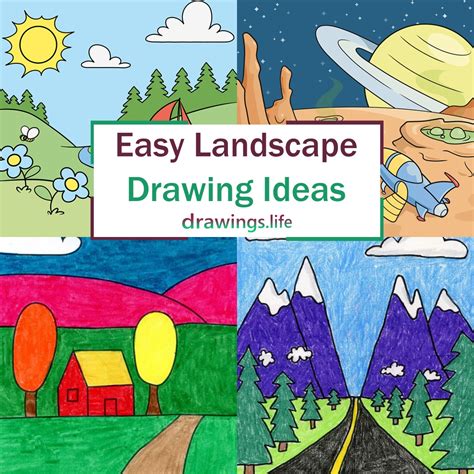 15 Super Beautiful Landscape drawing Ideas - Drawings