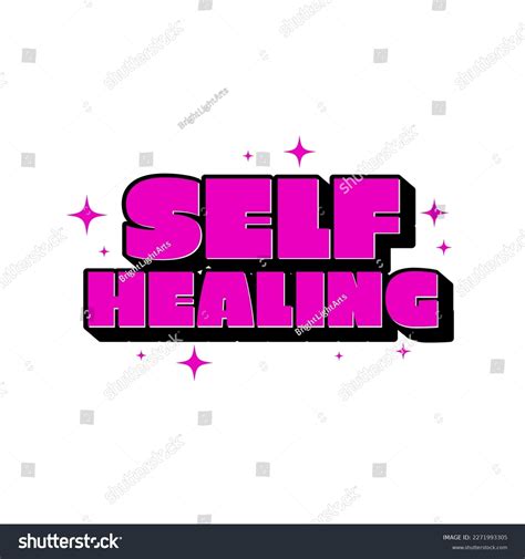 Self Healing Cure Motivation Text Icon Label Royalty Free Stock