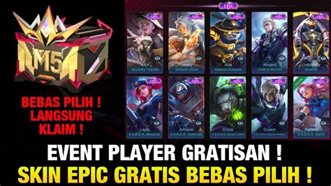 Hadir Lagi Event Skin Epic Gratis Bebas Pilih Bisa Pilih Skin