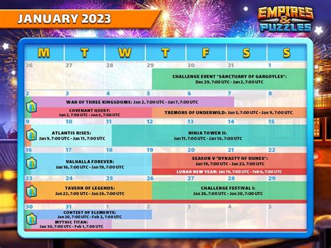 January Tentative Calendar Trials Rare Quests Mirages Of Omega